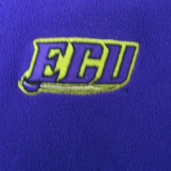 Vantage Mens L/S East Carolina U. (ECU) Purple Fleece Full Zip Sweater/Vest - XL - Picture 2 of 3